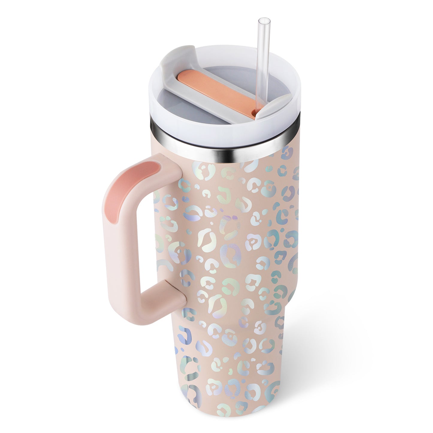 Hangzhou Jingqian 40 oz Insulated Tumbler with Handle - Coffee Cup with Lid