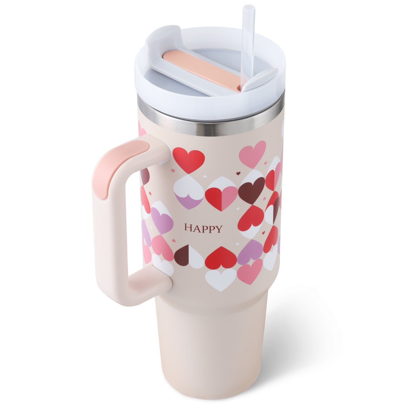 Hangzhou Jingqian 40 oz Insulated Tumbler with Handle - Coffee Cup with Lid