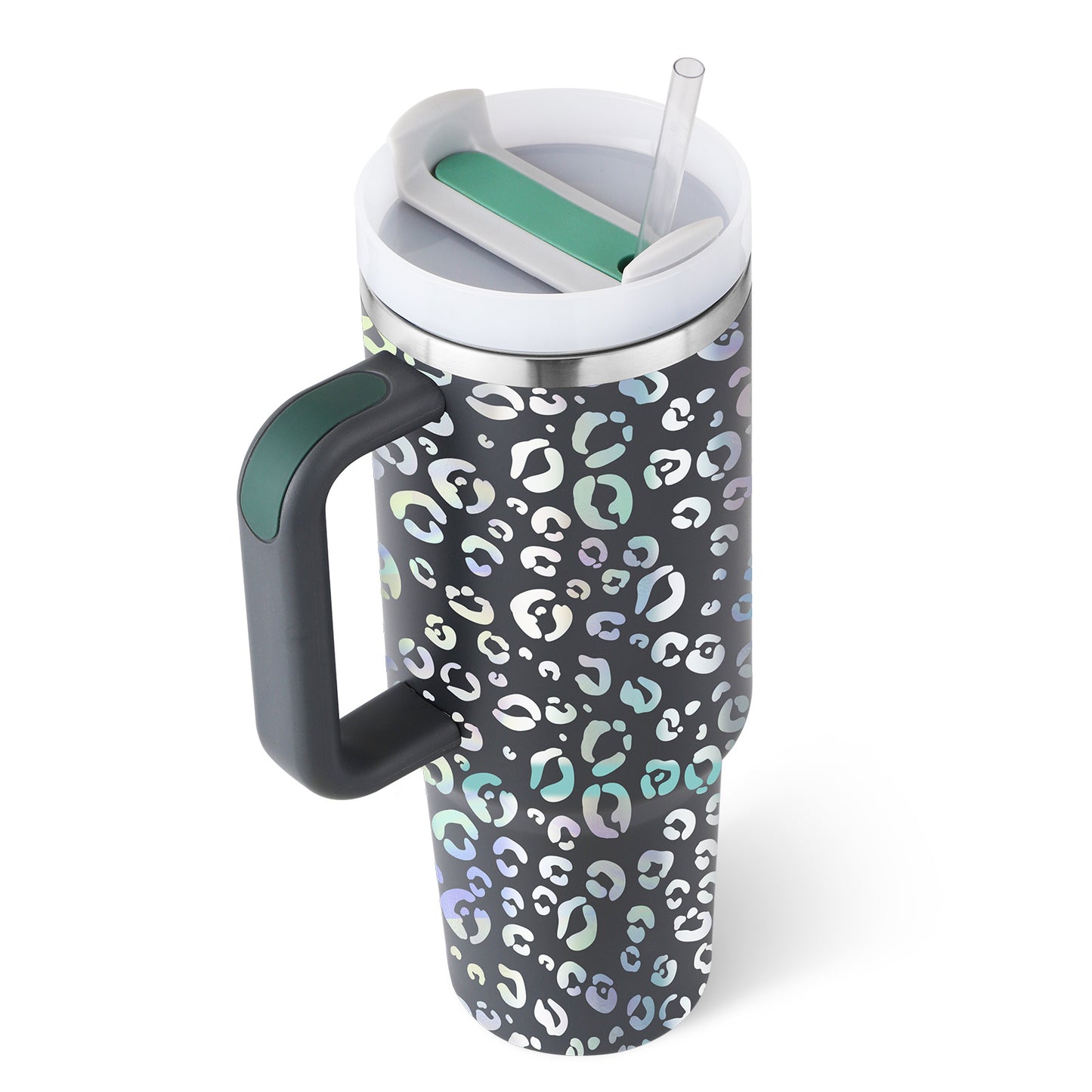Hangzhou Jingqian 40 oz Insulated Tumbler with Handle - Coffee Cup with Lid