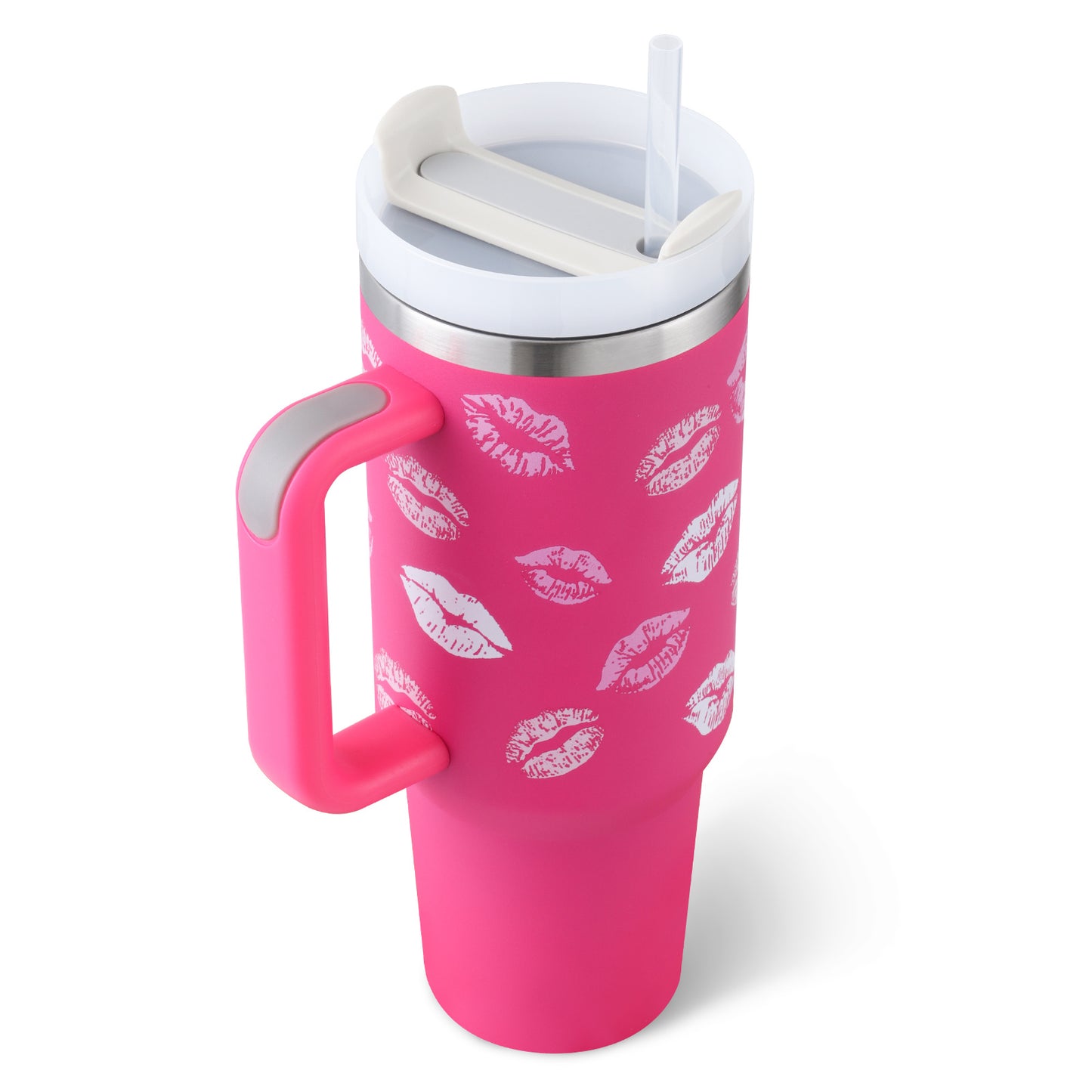 Hangzhou Jingqian 40 oz Insulated Tumbler with Handle - Coffee Cup with Lid