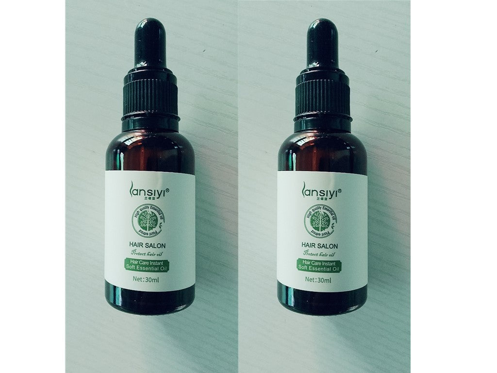 Yiwu Renfan hair care essential oil in 30ml amber dropper bottle for hair salon treatment