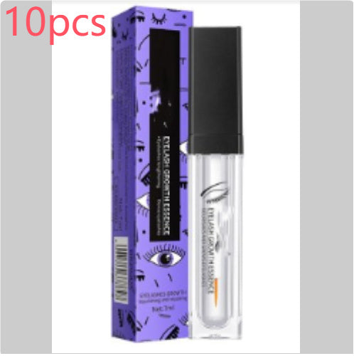 Hangzhou Jingqian eyelash nourishing serum clear liquid with black cap and purple illustrated box 10pcs
