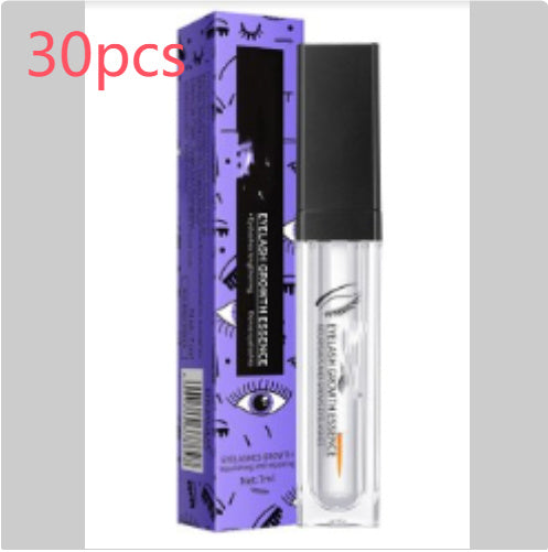 Eyelash nourishing serum by Hangzhou Jingqian in clear tube with black cap and purple eye design box