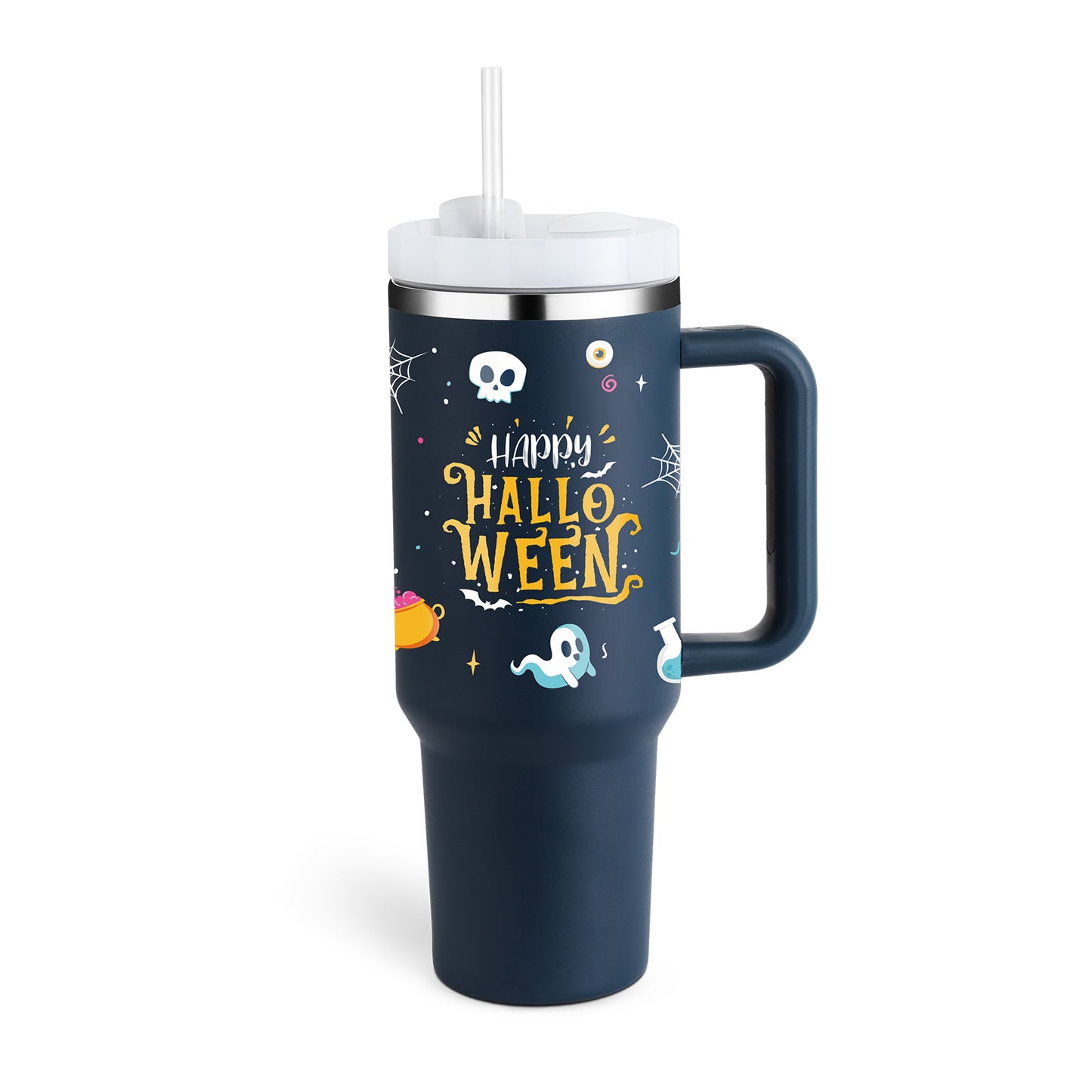 Hangzhou Jingqian 40 oz Insulated Tumbler with Handle - Coffee Cup with Lid