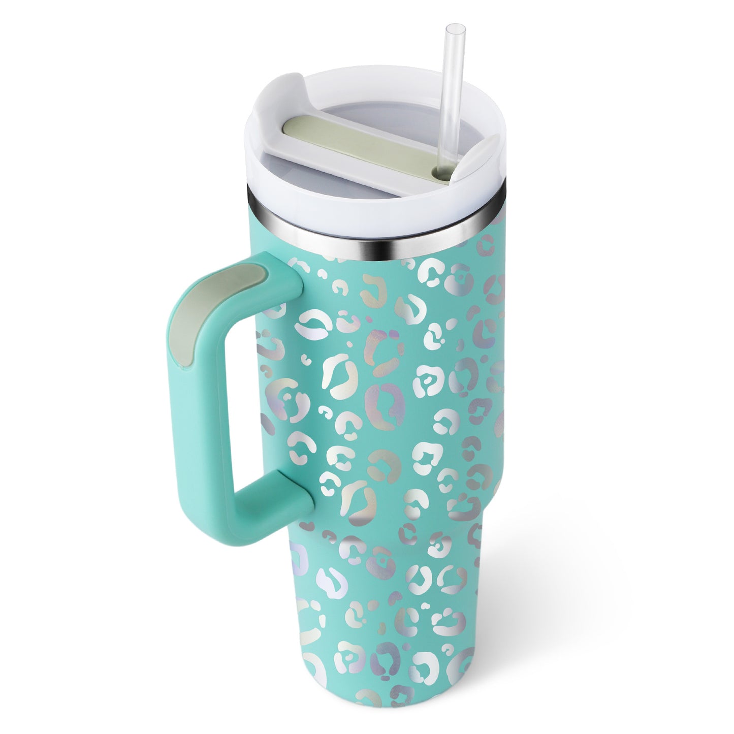 Hangzhou Jingqian 40 oz Insulated Tumbler with Handle - Coffee Cup with Lid