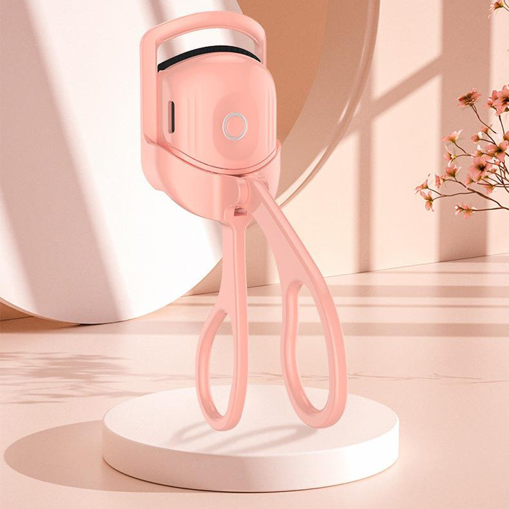 Popmarket pink electric heated eyelash curler designed as a comb for long lasting eyelash curling