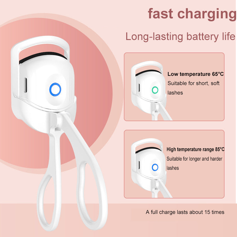 Popmarket electric heated eyelash curler with fast charging and adjustable temperature for long-lasting curl