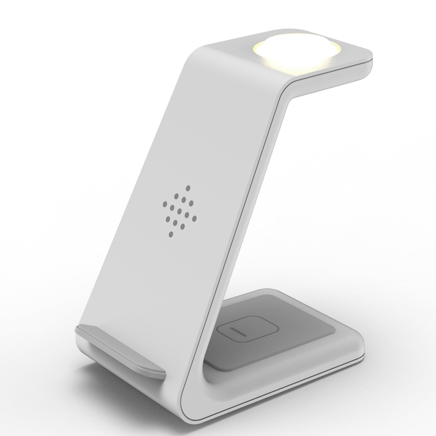 Hangzhou Jingqian 3 in 1 wireless charging station with sleek white design for fast charging multiple devices