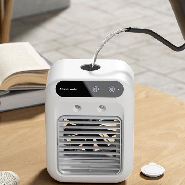 Hangzhou Jingqian portable air conditioner cars and home mini air cooler being filled with water energy efficient air conditioner alternative