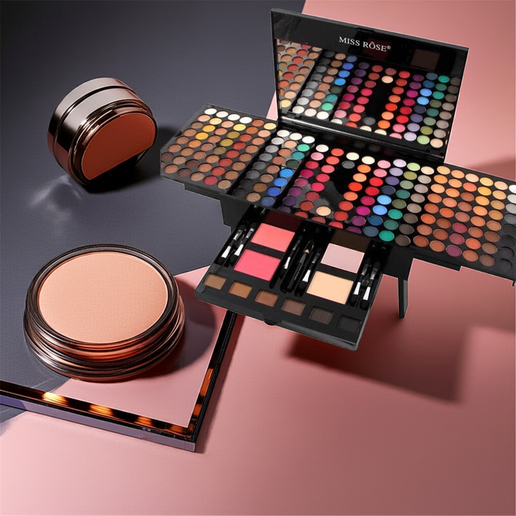 Yiwu Renfan 180 color eyeshadow palette with blush set and mirror for personalized makeup looks
