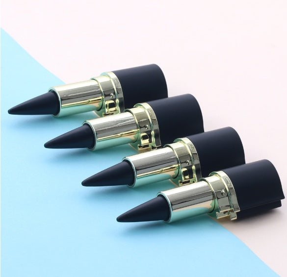 Set of four Hangzhou Jingqian waterproof black eyeliner pencils with sleek black and gold design