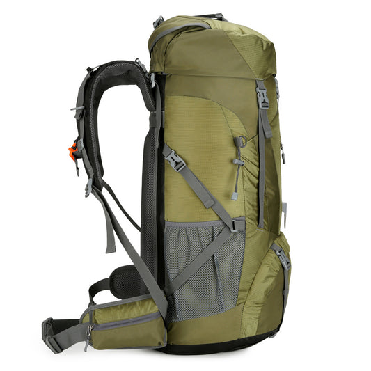 Olive green mountaineering bag by Small Crossbody Bag with padded straps and hip belt large capacity hiking backpack