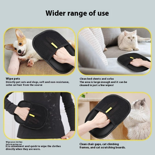 Hangzhou Jingqian pet hair remover mitt glove used for removing pet hair from dogs, cats, clothes, sofas, and cat scratching boards