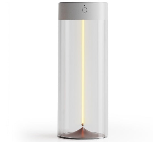 Portable rechargeable night lamp with Type-C featuring high transparency design and cylindrical shape