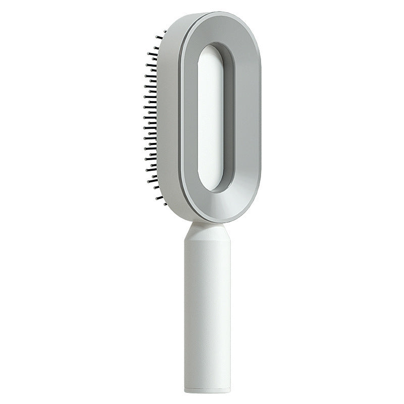 Yiwu Renfan self cleaning hair brush with airbag massage features for hair loss prevention
