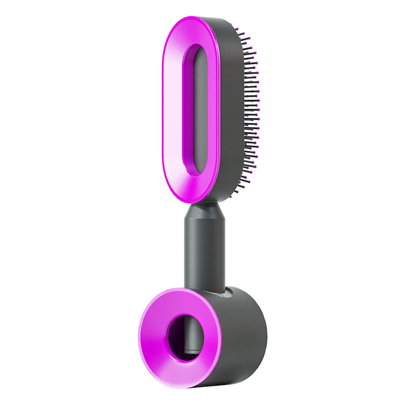 Yiwu Renfan self cleaning hair brush with airbag massage design for hair loss prevention