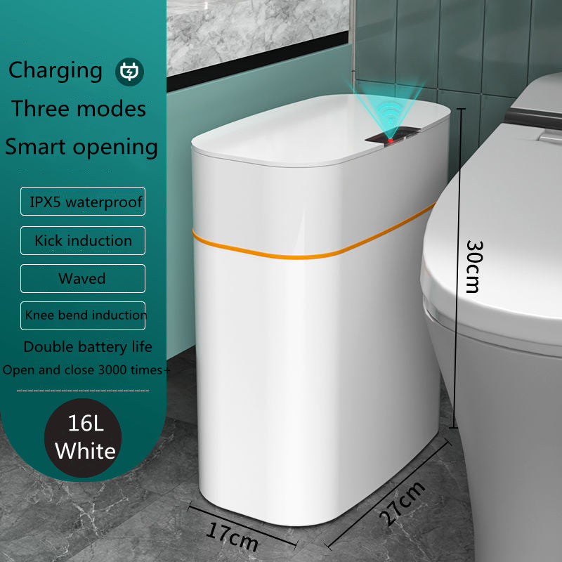 Yiwu Renfan smart trash bin for bathroom with 16L capacity and smart opening modes