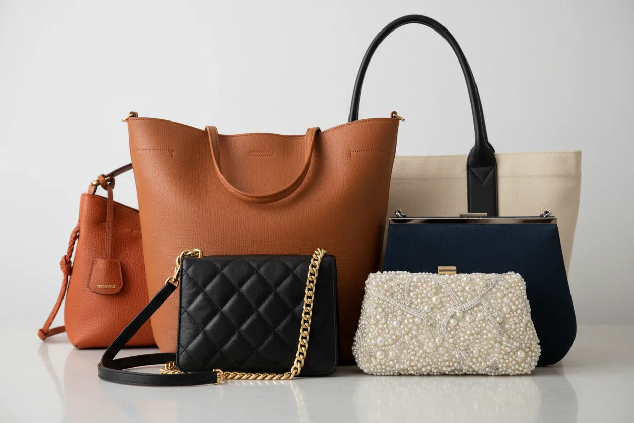 quilted black handbags for women featuring a structured top handle bag with gold trim bow accent and spacious interior