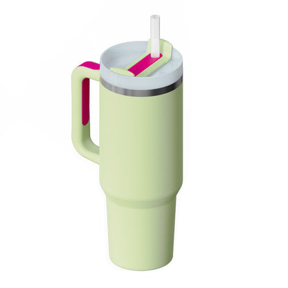 Hangzhou Jingqian 40 oz Insulated Tumbler with Handle - Coffee Cup with Lid