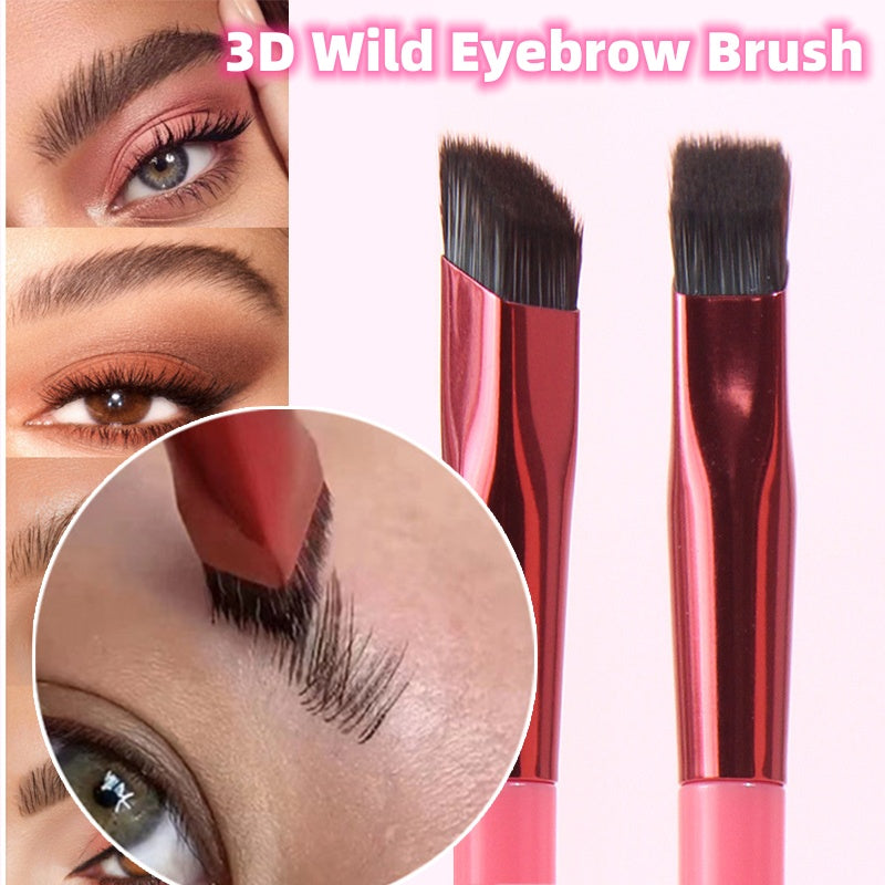 3D eyebrow brush for women showing angled and flat brush tips for precise eyebrow shaping