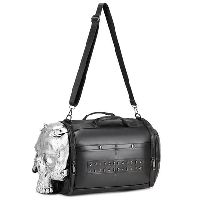 Box of Pandora 3D skull crossbody bag with a distinctive silver skull design and stylish black finish