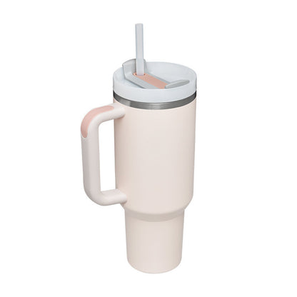 Hangzhou Jingqian 40 oz Insulated Tumbler with Handle - Coffee Cup with Lid