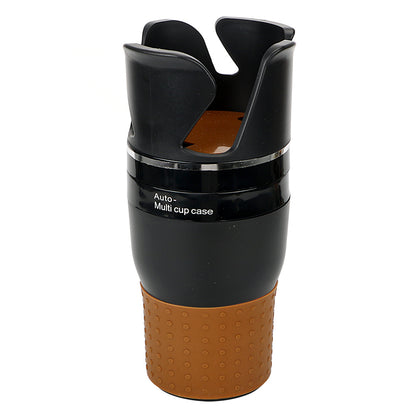 Adjustable car drink holder by Hangzhou Jingqian with black and brown design for cups bottles and cans