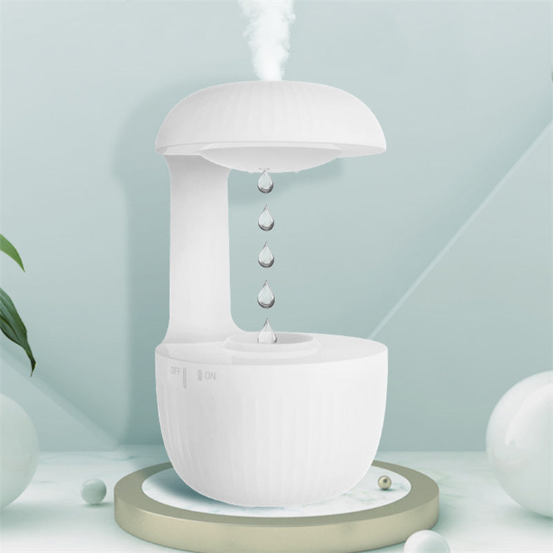 Yiwu Renfan anti gravity air humidifier white mushroom shaped desktop diffuser with levitating water droplets and mist