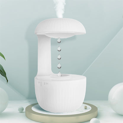 Yiwu Renfan anti gravity air humidifier white mushroom shaped desktop diffuser with levitating water droplets and mist