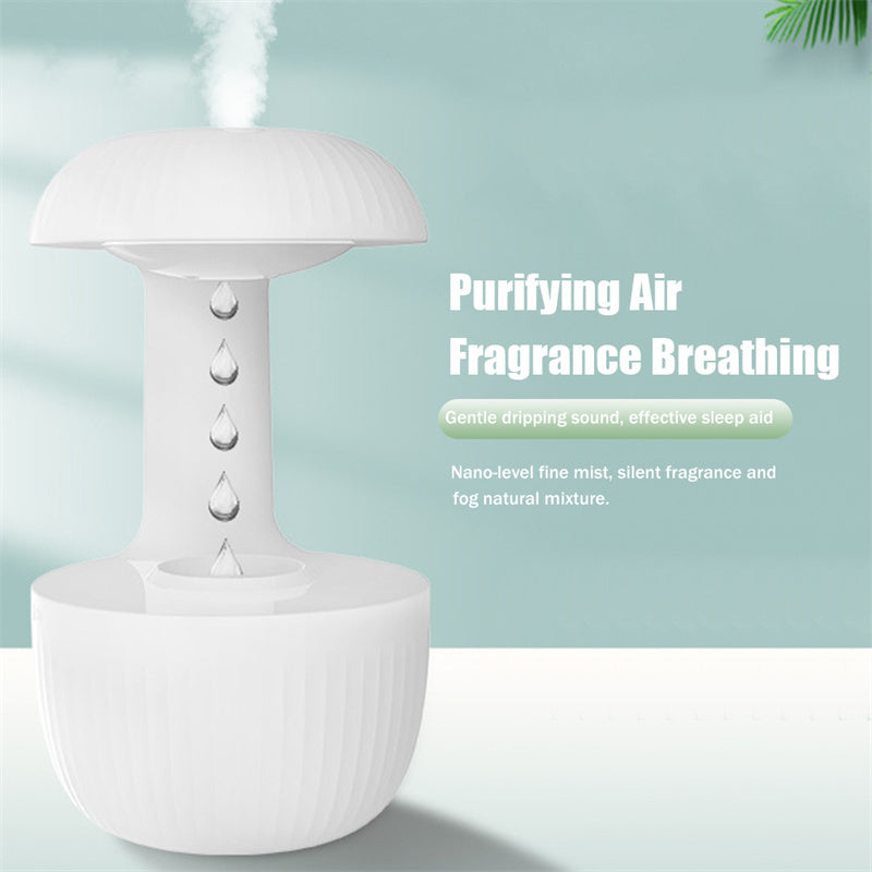 Yiwu Renfan white mushroom design anti gravity air humidifier with mist droplets for bedroom