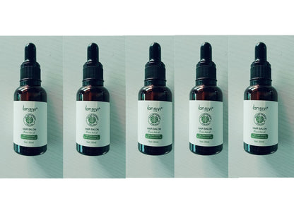Yiwu Renfan hair care essential oil in dark glass dropper bottles with white labels
