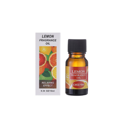 Lemon fragrance oil 10ml bottle and box for aromatherapy essential oil humidifier with relaxing effect