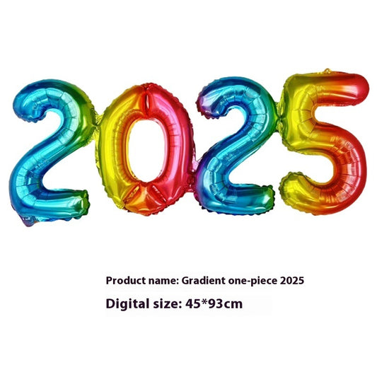 2025 One-piece Digital Balloon Film Year's Day New Year Party Decoration