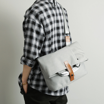 Stylish gray durable messenger bags for men, perfect for everyday use and commuting