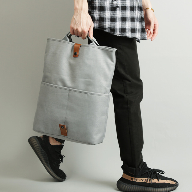 Stylish gray Box of Pandora durable messenger bags for men with convenient handles and pockets