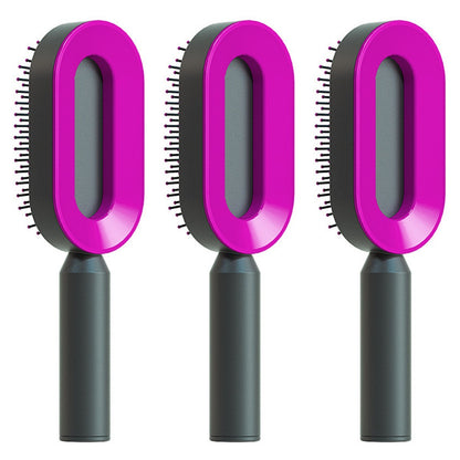 Yiwu Renfan Self Cleaning Hair Brush with Airbag Massage