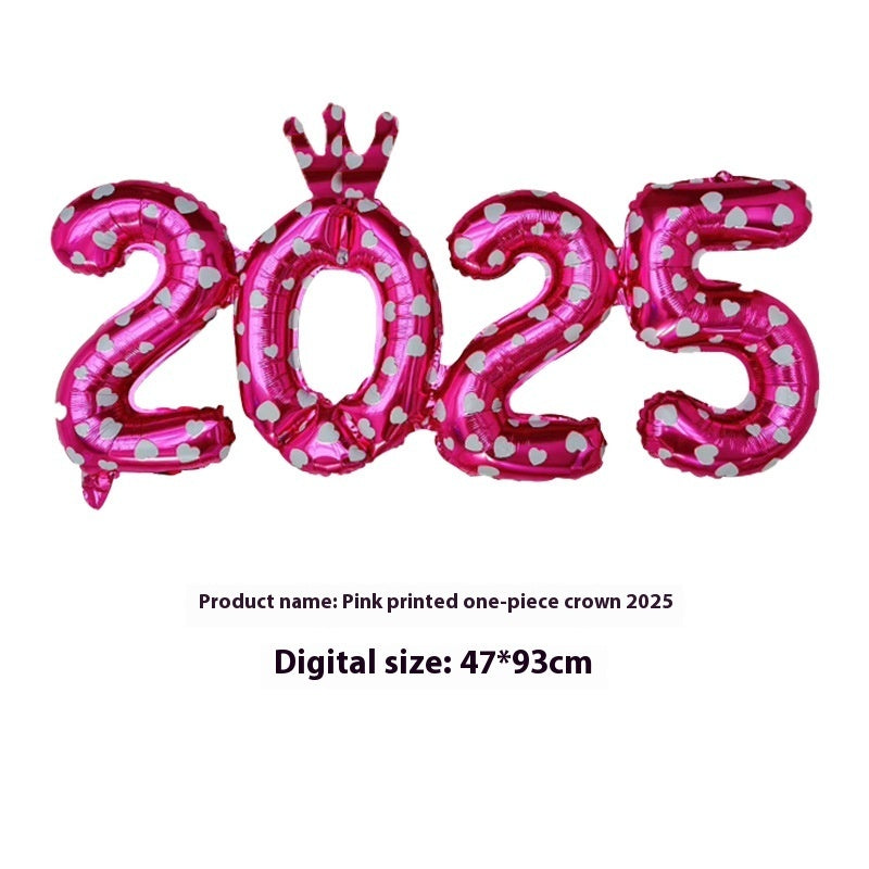 2025 One-piece Digital Balloon Film Year's Day New Year Party Decoration