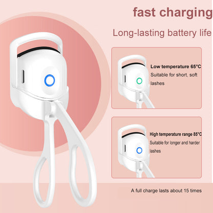Popmarket electric heated eyelash curler with fast charging and adjustable temperature for long-lasting curl