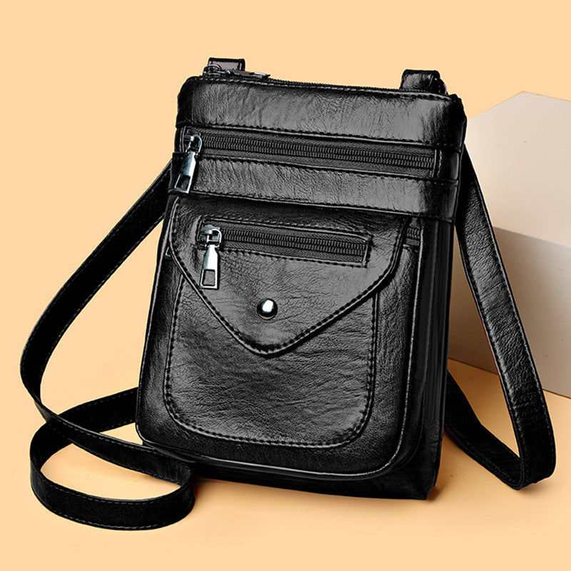 Yiwu Renfan women's black lightweight crossbody bag for women with multiple zippered pockets