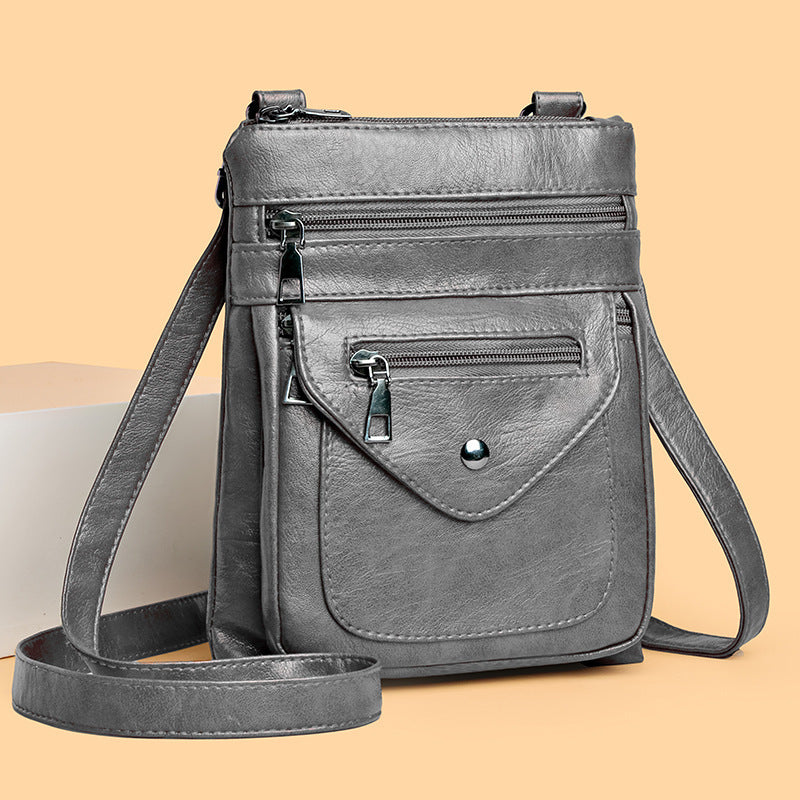Yiwu Renfan lightweight crossbody bag for women in dark gray with multiple zippered pockets