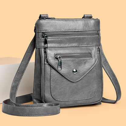 Yiwu Renfan lightweight crossbody bag for women in dark gray with multiple zippered pockets