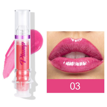 Spicy lip plumper New Tube Lip Rich Lip Color in vibrant pink shade with glossy finish