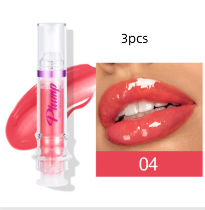 Hangzhou Jingqian spicy lip plumper tube lip color with glossy red shade on lips