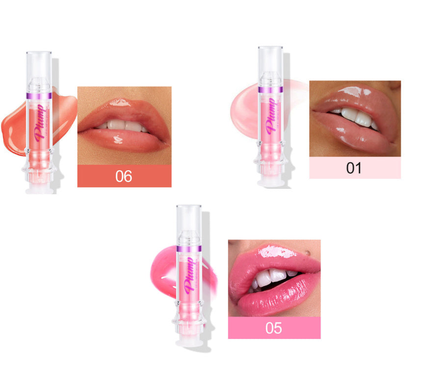 New Tube Lip Rich Lip Color in shades 01, 05, and 06 with glossy finish featuring spicy lip plumper by Hangzhou Jingqian