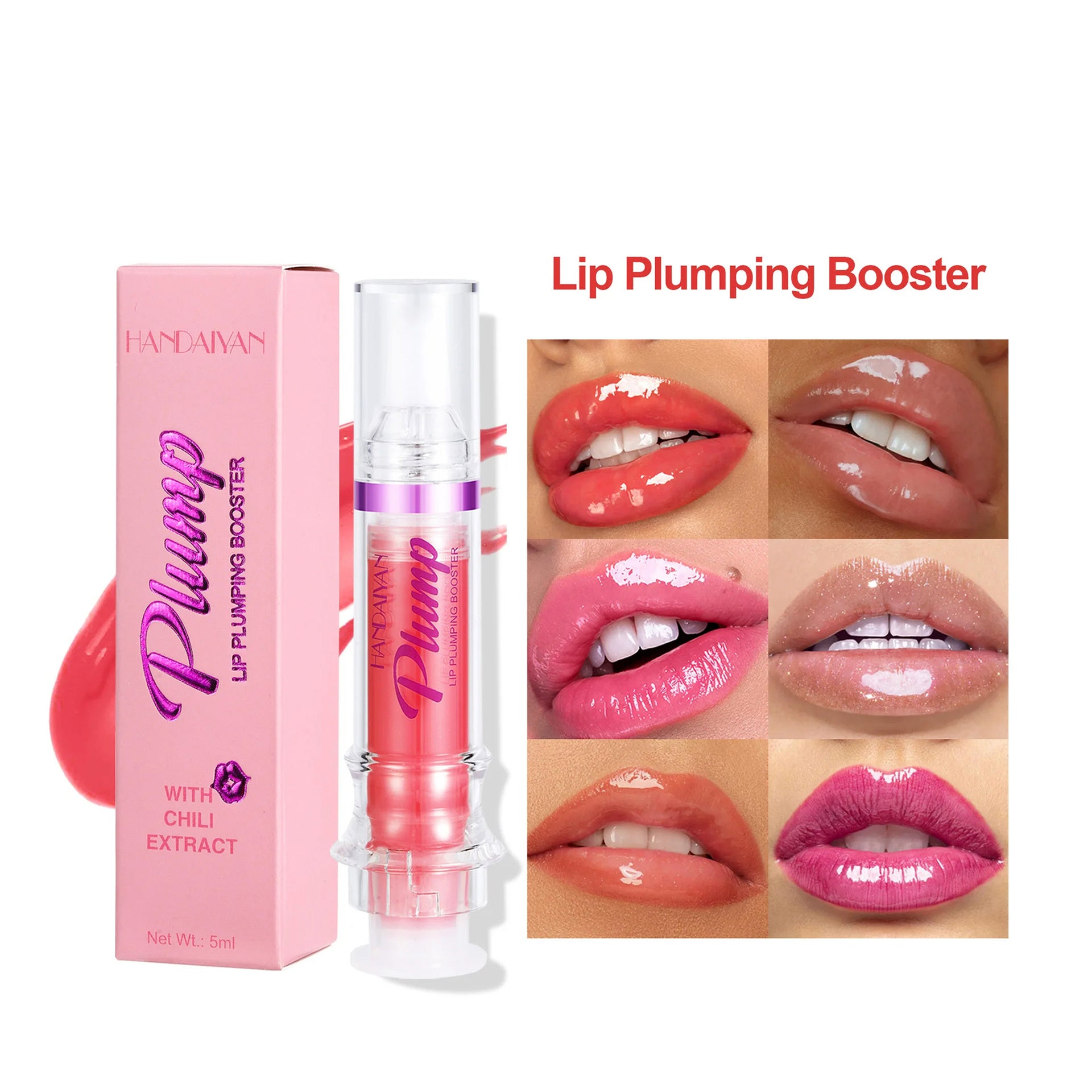 Hangzhou Jingqian New Tube Lip Rich Lip Color spicy lip plumper with chili extract and glossy finish