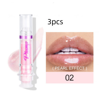 New Tube Lip Rich Lip Color by Hangzhou Jingqian in shade 02 with pearl effect spicy lip plumper