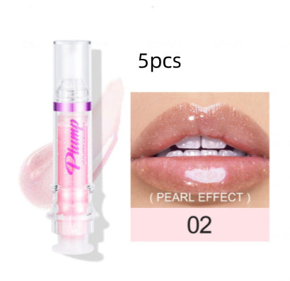 Hangzhou Jingqian spicy lip plumper tube lip color with pearl effect on lips shade 02