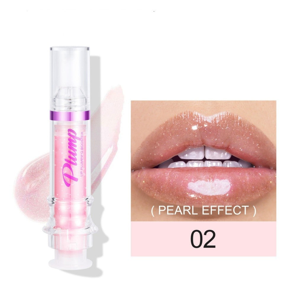 Hangzhou Jingqian spicy lip plumper in shade 02 with pearl effect on lips