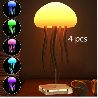 Jellyfish lamp for desk featuring colorful glowing jellyfish and a sleek base for vibrant décor