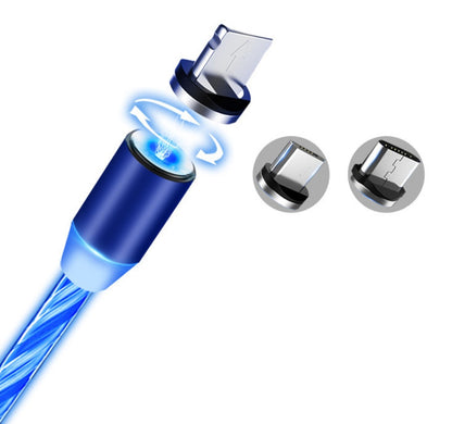 Hangzhou Jingqian magnetic streamer charging cable with interchangeable iPhone Android Type-C connectors